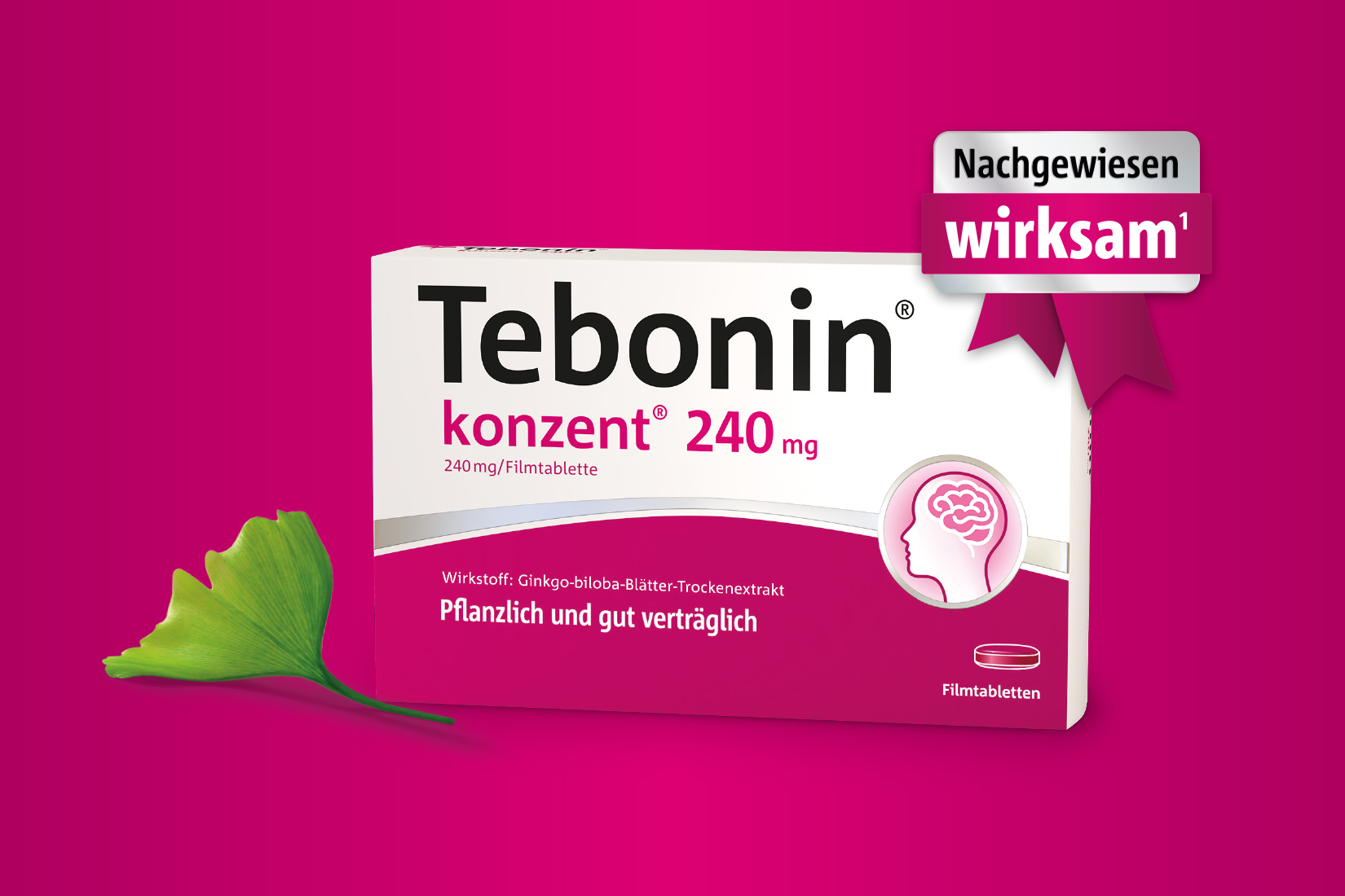 Tebonin® konzent® die Nr. 1* für Gedächtnis & Konzentration**